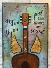 Load image into Gallery viewer, Willie Nelson, Angel flying too close, guitar art,