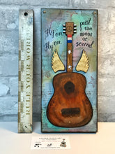 Load image into Gallery viewer, Willie Nelson, Angel flying too close, guitar art,