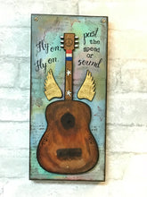 Load image into Gallery viewer, Willie Nelson, Angel flying too close, guitar art,