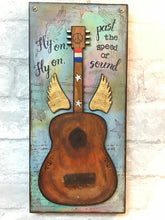 Load image into Gallery viewer, Willie Nelson, Angel flying too close, guitar art,