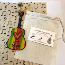 Load image into Gallery viewer, One Love, Bob Marley, Guitar ornament