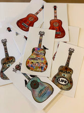 Load image into Gallery viewer, Guitar Sticker, PEACE