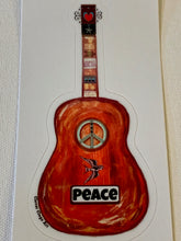 Load image into Gallery viewer, Guitar Sticker, PEACE
