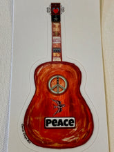 Load image into Gallery viewer, Guitar Sticker, PEACE