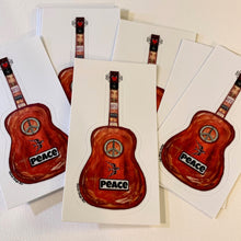 Load image into Gallery viewer, Guitar Sticker, PEACE
