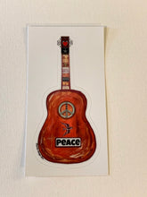 Load image into Gallery viewer, Guitar Sticker, PEACE
