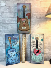 Load image into Gallery viewer, Blackbird Guitar Art, Beatles Inspired
