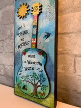 Load image into Gallery viewer, What a Wonderful World, mixed media art