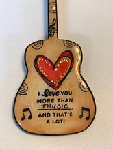 Load image into Gallery viewer, i love you, guitar, ornament