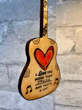 Load image into Gallery viewer, i love you, guitar, ornament