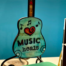 Load image into Gallery viewer, MUSIC HEALS, Guitar ornament