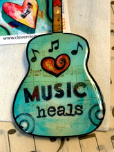 Load image into Gallery viewer, MUSIC HEALS, Guitar ornament