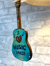 Load image into Gallery viewer, MUSIC HEALS, Guitar ornament