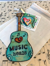 Load image into Gallery viewer, MUSIC HEALS, Guitar ornament