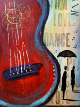 Load image into Gallery viewer, Singing in the Rain, Guitar Art