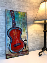 Load image into Gallery viewer, Singing in the Rain, Guitar Art