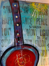Load image into Gallery viewer, Singing in the Rain, Guitar Art