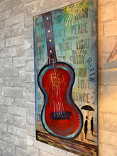 Load image into Gallery viewer, Singing in the Rain, Guitar Art