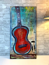 Load image into Gallery viewer, Singing in the Rain, Guitar Art