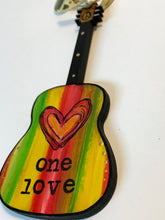 Load image into Gallery viewer, One Love, Bob Marley, Guitar ornament
