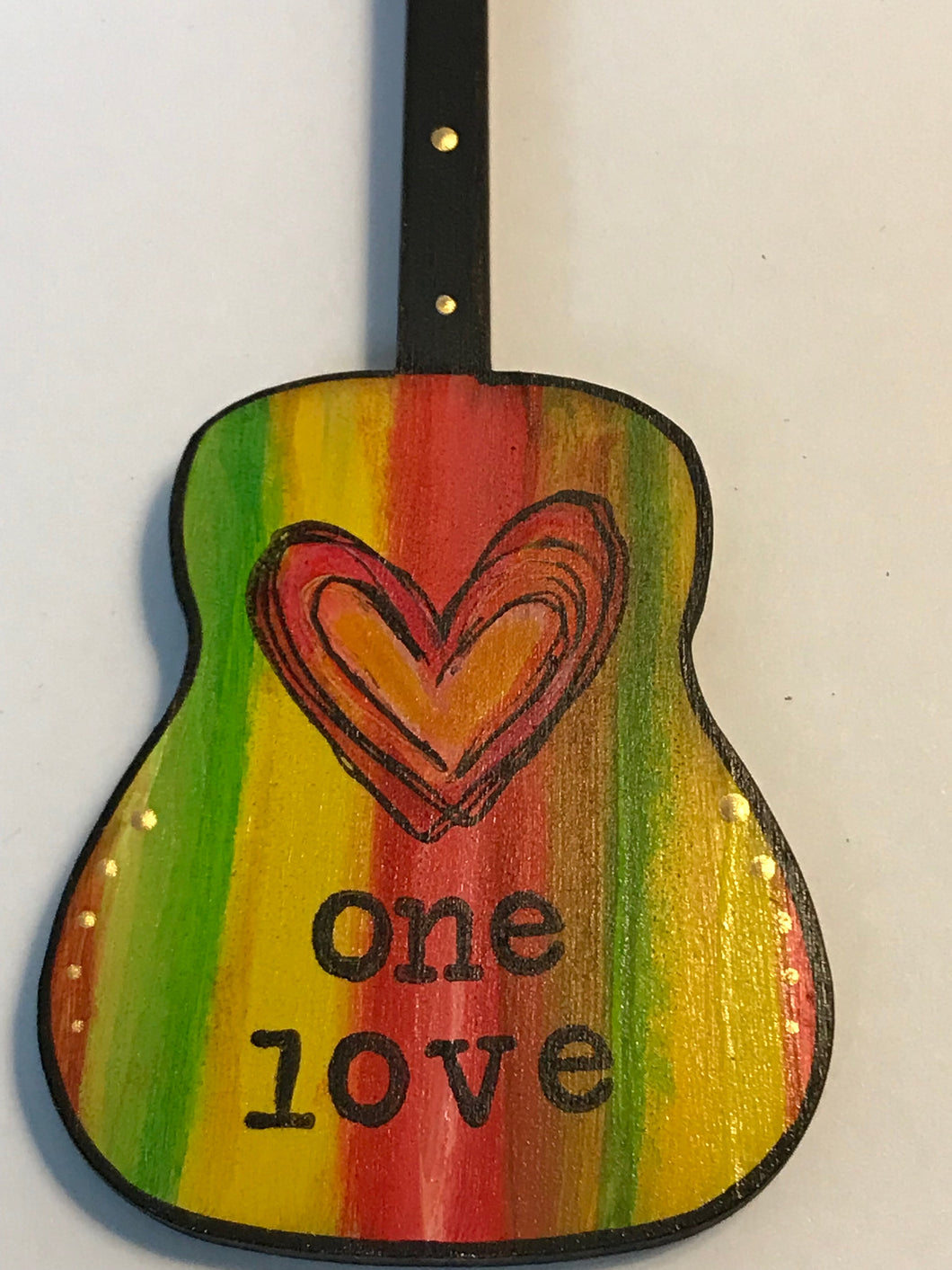 One Love, Bob Marley, Guitar ornament