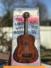 Load image into Gallery viewer, Woody Guthrie Guitar Art
