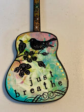 Load image into Gallery viewer, Just Breathe, guitar ornament
