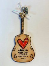Load image into Gallery viewer, i love you, guitar, ornament
