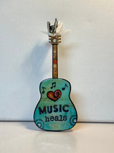 Load image into Gallery viewer, MUSIC HEALS, Guitar ornament
